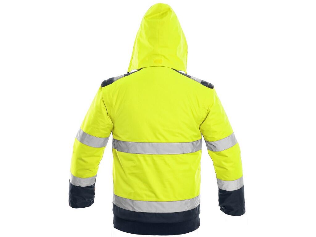 Bunda CXS LUTON, výstražná, pánska, žlto-modrá